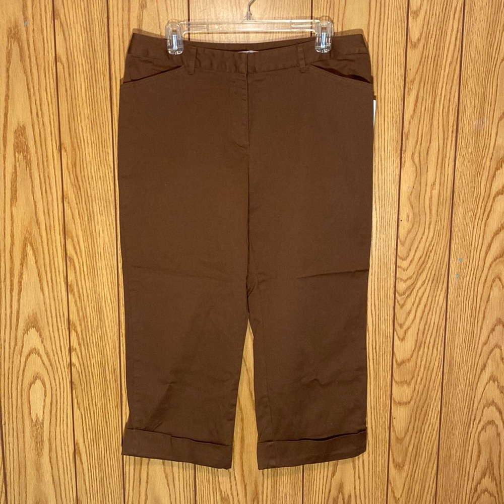 🔥Brown Stretch Capris / Liz Claiborne / Womens Size 12